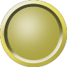 A yellow coin, works as sprite or icon