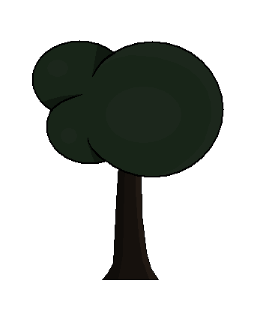 Tree, Sprite, Green, Cartoon, 2D, Nature, Park, Grass, Bush