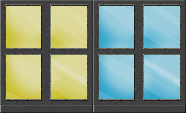 Window, Sprite Clip, Windows, Outside, Blue, Yellow, Exterior, House
