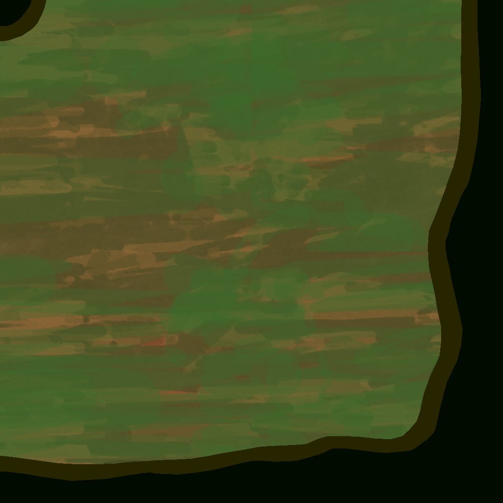 A green path texture that turns from one side to the other